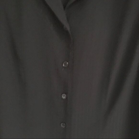 Vintage semi sheer black dark academia sleeveless blouse M - Picture 4 of 9